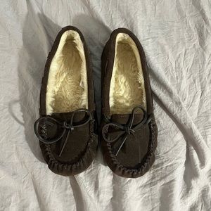 Chocolate brown moccasins